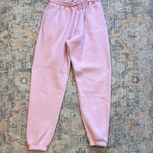 Pink white fox sweatpants
